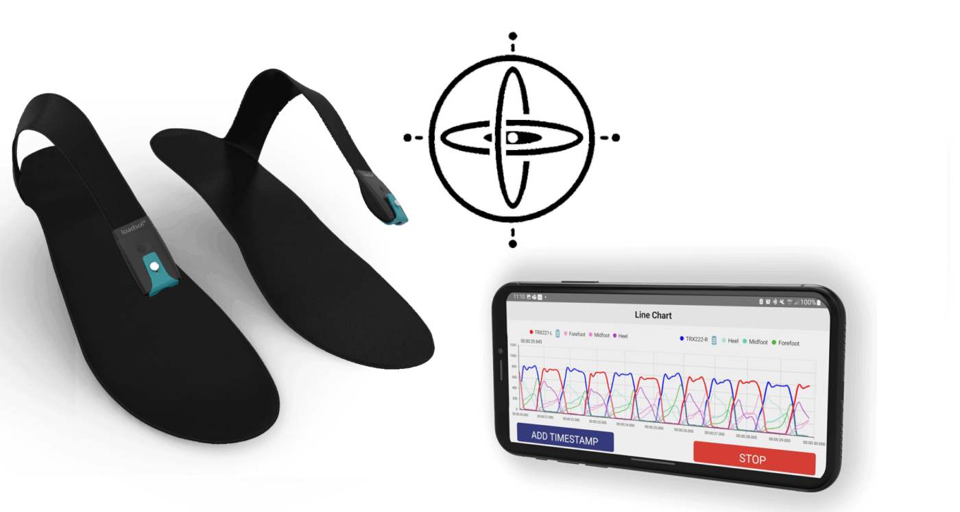 shoe insole being measured by mobile device