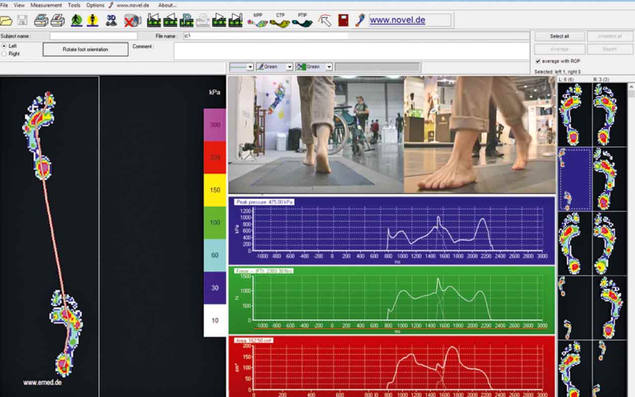 computer monitor showing emed data being collected