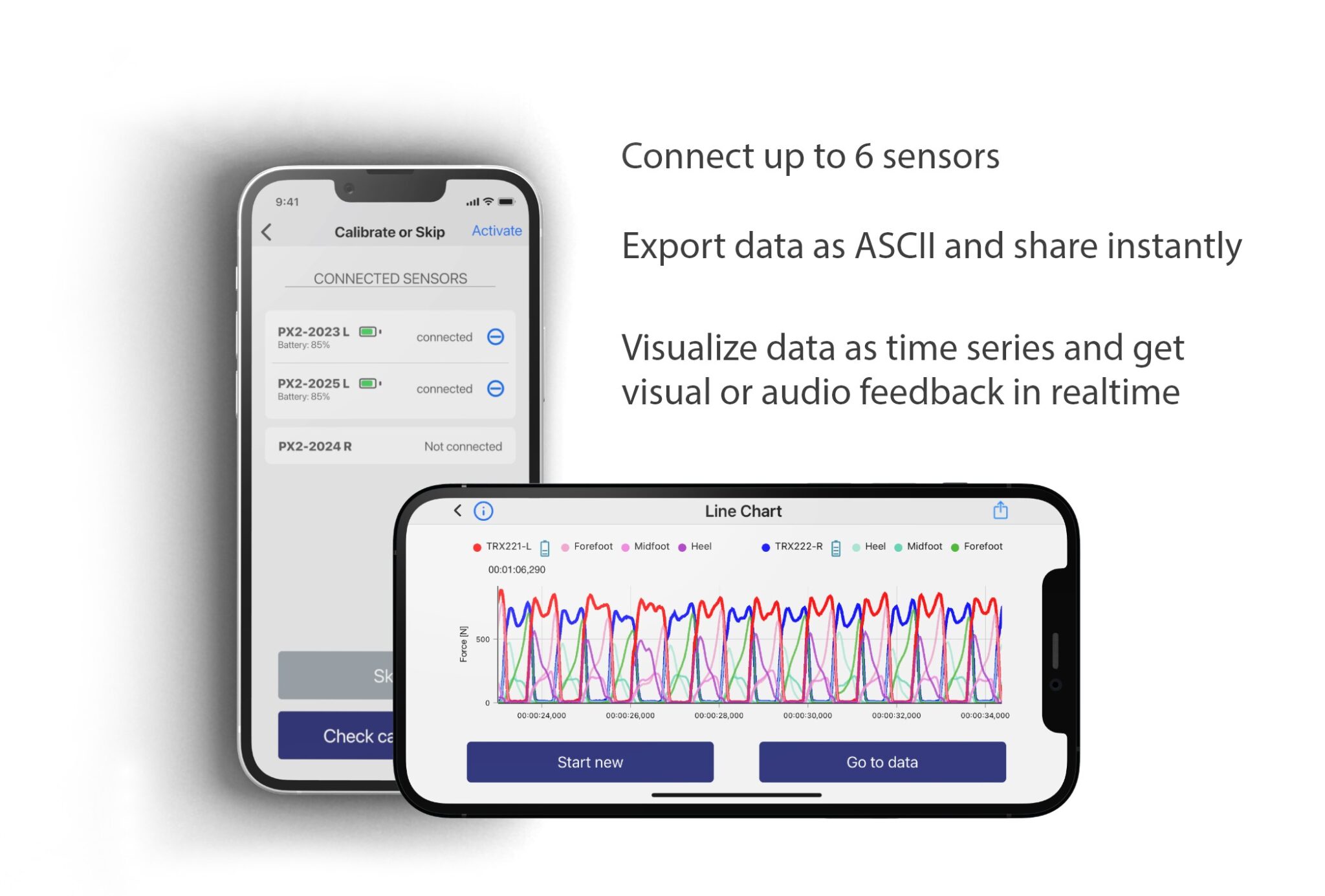 mobile device showing data output from loadpad